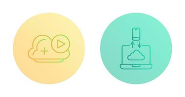 Video and Data Transfer Icon vector