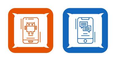 Android and Text Icon vector