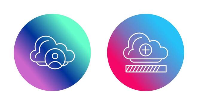 avatar y cargando icono vector