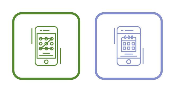 modelo código y calendario icono vector