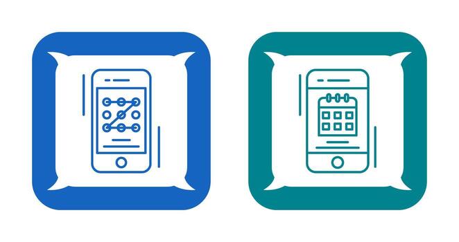 modelo código y calendario icono vector