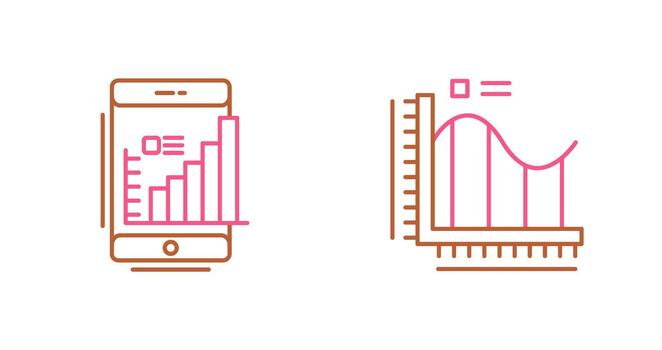 Mobile and Bar Chart Icon vector