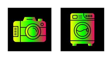 Digital Camera and Washing  Icon vector