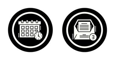 Deadline and Emails Icon vector