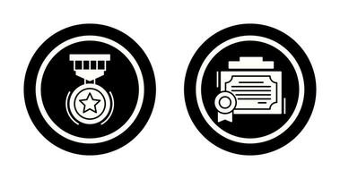 Medal and Certificate Icon vector