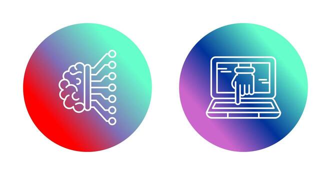 Machine Learning and Hacking Icon vector