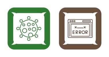 Virus and Error Code Icon vector