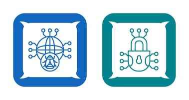Global Malware and Cyber defence Icon vector