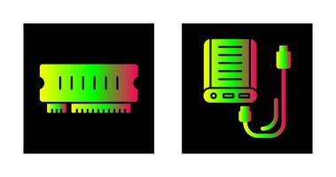 Ram and Power Bank Icon vector