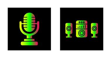 Microphone and Sound System Icon vector