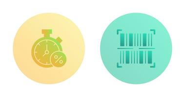 Timer and BarCode Icon vector