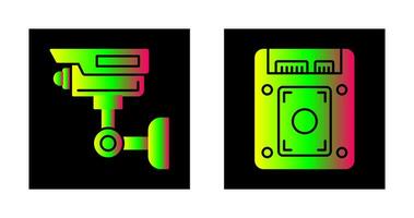 CcTv and Ssd Icon vector