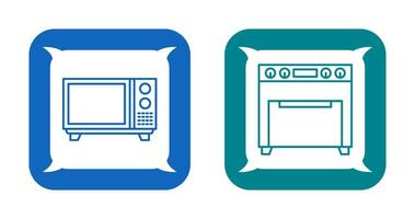 microondas y horno icono vector