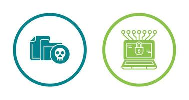 Infected File and Money Hacking Icon vector