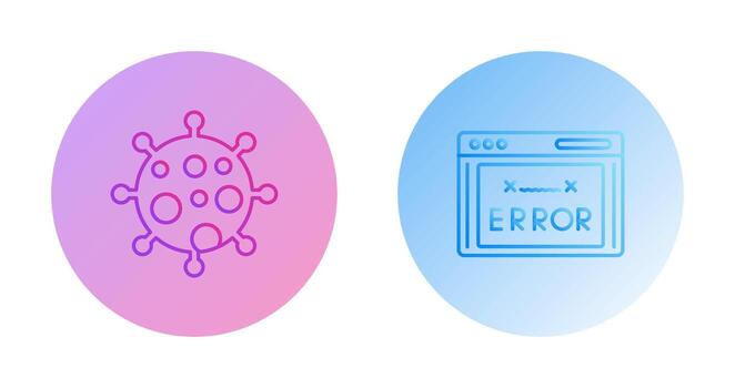 Virus and Error Code Icon vector