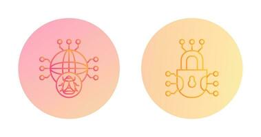 Global Malware and Cyber defence Icon vector
