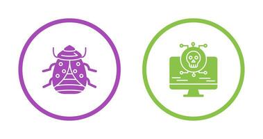 Bug and Virus Icon vector