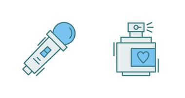 Microphone and Perfume Icon vector