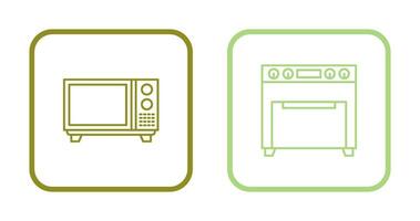 microondas y horno icono vector