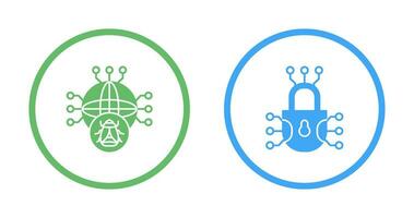 Global Malware and Cyber defence Icon vector
