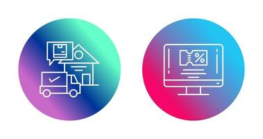 Package Receving and Couption Icon vector