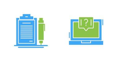 Contract and Question Icon vector