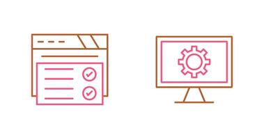 Web Browser and Monitor Screen Icon vector