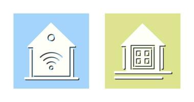 Smart Home and Window Icon vector