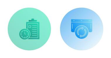Time Management and Refresh Icon vector
