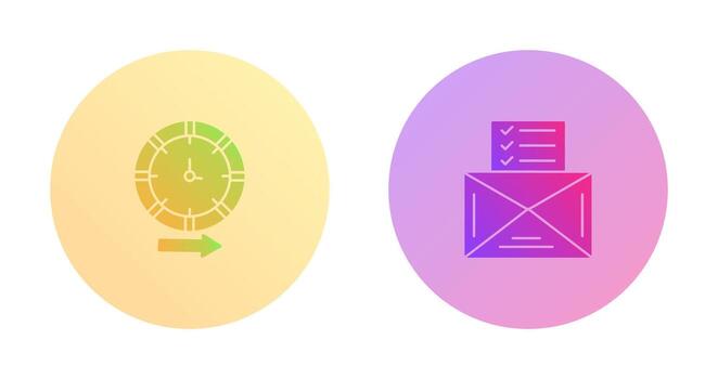 Direction and Check List Icon vector