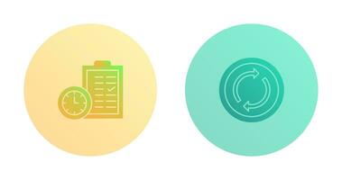 Time Planing and Loop Icon vector