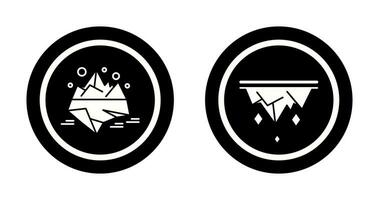 iceberg y carámbano icono vector