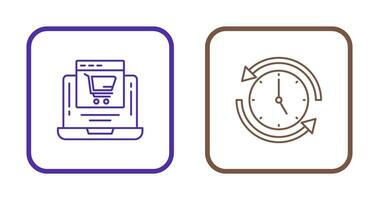 Add to Cart and Run time Icon vector