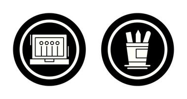 Laptop and HirStationerye Icon vector