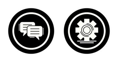 Chat and Setting Icon vector