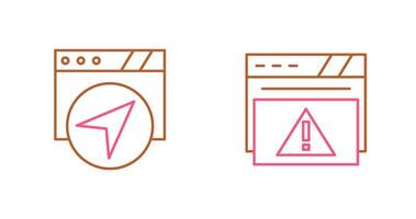 Navigation and Alert Icon vector