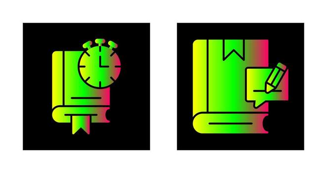 Timer and Editing Icon vector