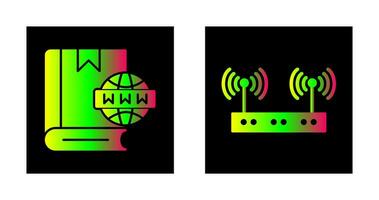 Website and Wireless Icon vector