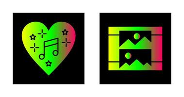 Music and Gallery Icon vector