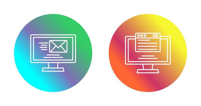 Mail and Web Icon vector