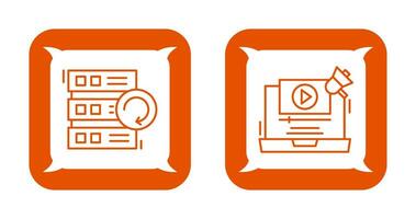 Backup and Video Marketing Icon vector