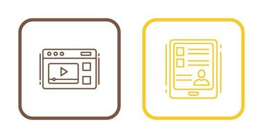 Video and Tablet Icon vector