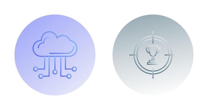 Cloud Computing and Target Icon vector
