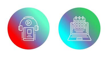 Timetable and Audio Book Icon vector