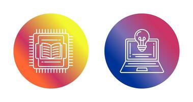 Cpu and Lamp Icon vector