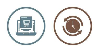 Add to Cart and Run time Icon vector