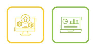 Upload and Dashboard Icon vector