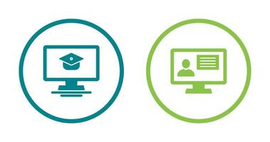 Online Course and distance Icon vector