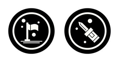 Flag and Screw Driver Icon vector