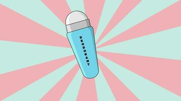 Animated deodorant icon with rotating background video